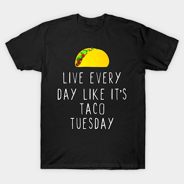 Live Every Day Like Its Taco Tuesday T-Shirt by CovidStore